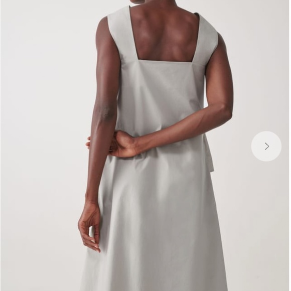 COS ORGANIC COTTON RUCHED PANEL DRESS - NWT - Size 6 - Picture 2 of 6